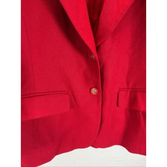VTG Pendleton 100% Wool Red Blazer Jacket‎ Women’s Size 10 holiday festive USA - Picture 2 of 10